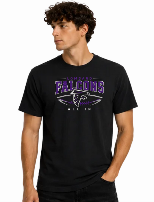 Falcons Football D5- ADULT BLACK